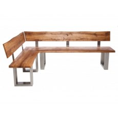 Piana Corner Bench with Back (with U-shape metal legs 4x10cm)