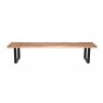 Qualita Piana Oak Bench (with U-shape metal legs 3x6cm)