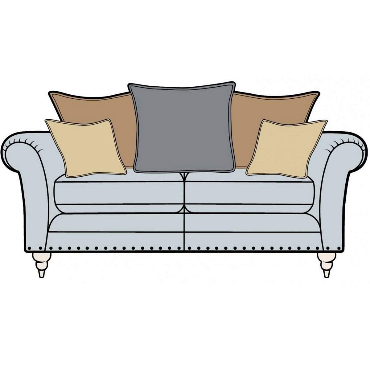 Carlisle 2 Seater Pillow Back Sofa CASA