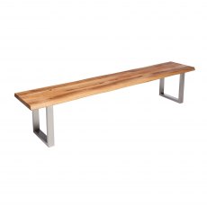 Piana Oak Bench (with U-shape metal legs 3x6cm)