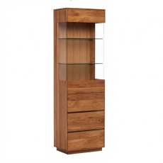 Piana Oak Tall Single Display Unit