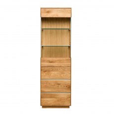 Piana Oak Tall Single Display Unit