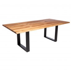 Piana Oak Dining Table (with U-shape metal legs 4x10cm)