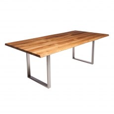 Piana Oak Dining Table (with U-shape metal legs 3x6cm)