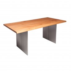 Piana Oak Dining Table (with full metal legs)