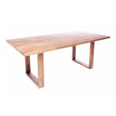 Piana Oak Dining Table (with U-shape wooden legs 4x10cm)