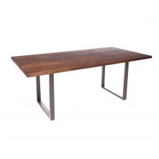 Piana Walnut Dining Table (with U-shape metal legs 3x6cm)