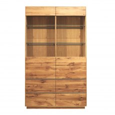 Piana Oak Tall Double Display Unit