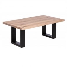 Piana Oak Coffee Table (with U-shape metal legs 4x10cm)