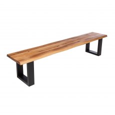Piana Oak Bench (with U-shape metal legs 4x10cm)