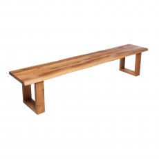 Piana Oak Bench (with U-shape wooden legs 4x10cm)