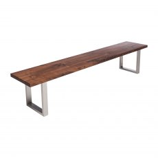 Piana Walnut Bench (with U-shape metal legs 3x6cm)