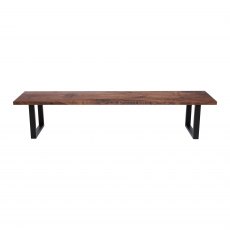 Piana Walnut Bench (with U-shape metal legs 3x6cm)