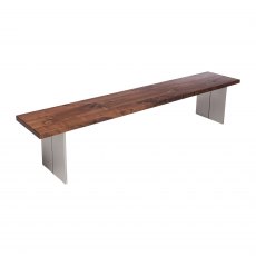 Piana Walnut Bench (with full metal legs)