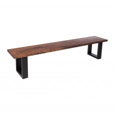 Piana Walnut Bench (with U-shape metal legs 4x10cm)