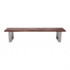 Piana Walnut Bench (with U-shape metal legs 4x10cm)