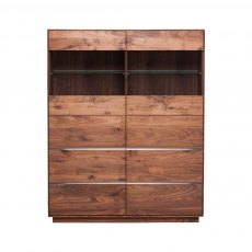 Piana Walnut Double Display Unit