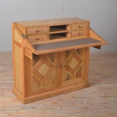 Wellbeck Campaign Desk with Marble Inlay