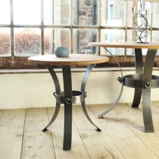 Jacobean Round Side Table (with oak top)