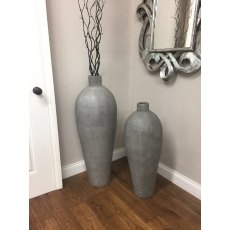 Concrete Effect Grey Large Pot
