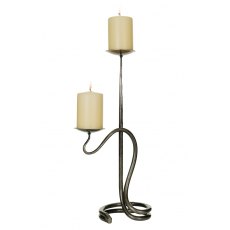Double Round with Bowls Candlestick