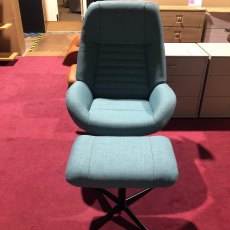 KEBE Grayna Swivel Chair & Footstool
