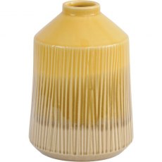 Yellow Stoneware Bottle Vase