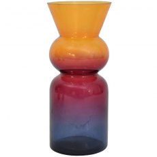 Elise Tropical Sunset Ombre Glass Vase