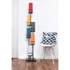 Sixt Floor Lamp with Multicoloured Shades