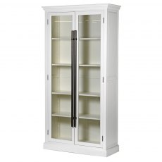 White & Glass 2 Door Cabinet