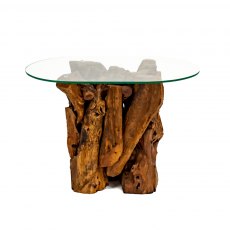 Woodland Teak Root Oval Side Table