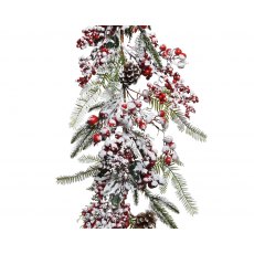 Red Berry Snowy Garland