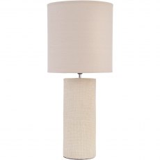 Tall Cream Textured Porcelain Table Lamp