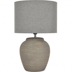 Baslow Etched Grey Lamp