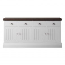 New England Large 4 Door 4 Drawer Sideboard