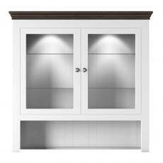 New England Small 2 Glazed Door Dresser Rack