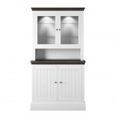New England Small 2 Glazed Door Dresser Rack