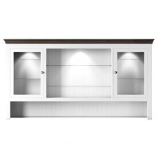 New England Large 2 Glazed Door Dresser Rack