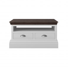 New England Open Shelf Coffee Table Chest
