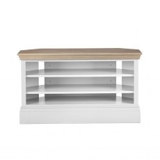 New England Corner Open Shelf TV Unit