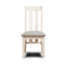 Modo Twin Slat Dining Chair with Fabric Seat