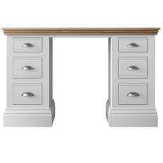 New England Double Pedestal Dressing Table