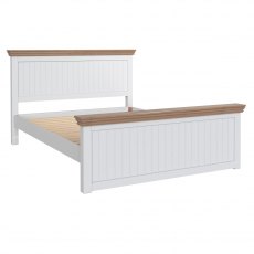 New England Panel Double Bed High Foot End