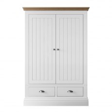 New England Large Wardrobe with 2 Drawers