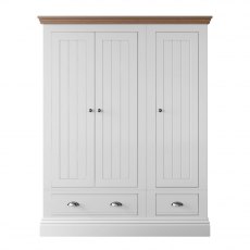 New England Small 2 Drawer Triple Wardrobe