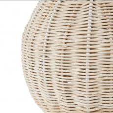 Natural Rattan Lamp with Drum Shade Small