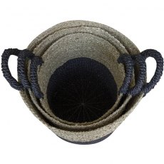Set Of Three Charcoal Baskets