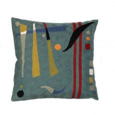Teal Abstract 18' Cushion