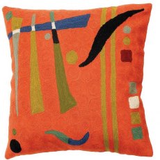 Orange Abstract 18' Cushion Orange Abstract 18' Cushion