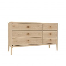 Jago Wide Chest of 6 Drawers (3+3) Jago Wide Chest of 6 Drawers (3+3)